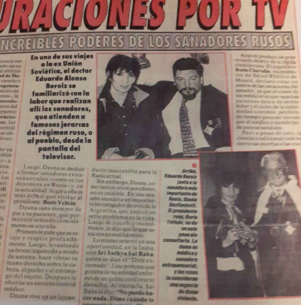 Nota de cuando visito Rusia y a la Psiquica del presidente